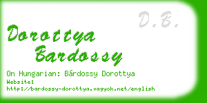 dorottya bardossy business card